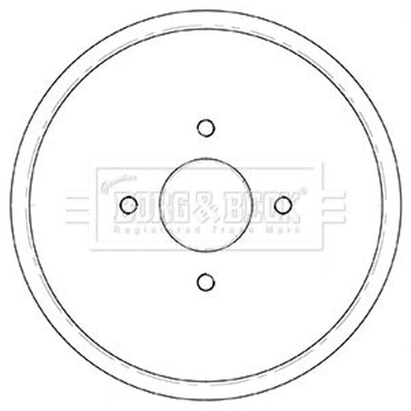 Borg & Beck Brake Drum Assembly Rear BBR7252