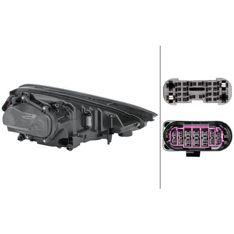 Hella Headlight Headlamp LED Left 1EX 011 745-151