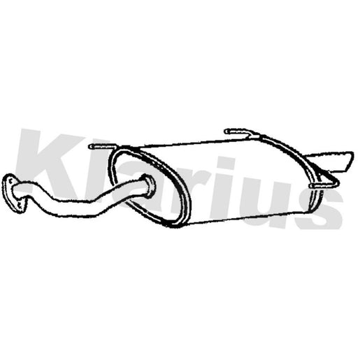 Klarius Box With Tail Pipe Rear TY465D