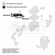 Borg & Beck Air Filter Intake Hose NBR (nitrile butadiene ru BTH1491