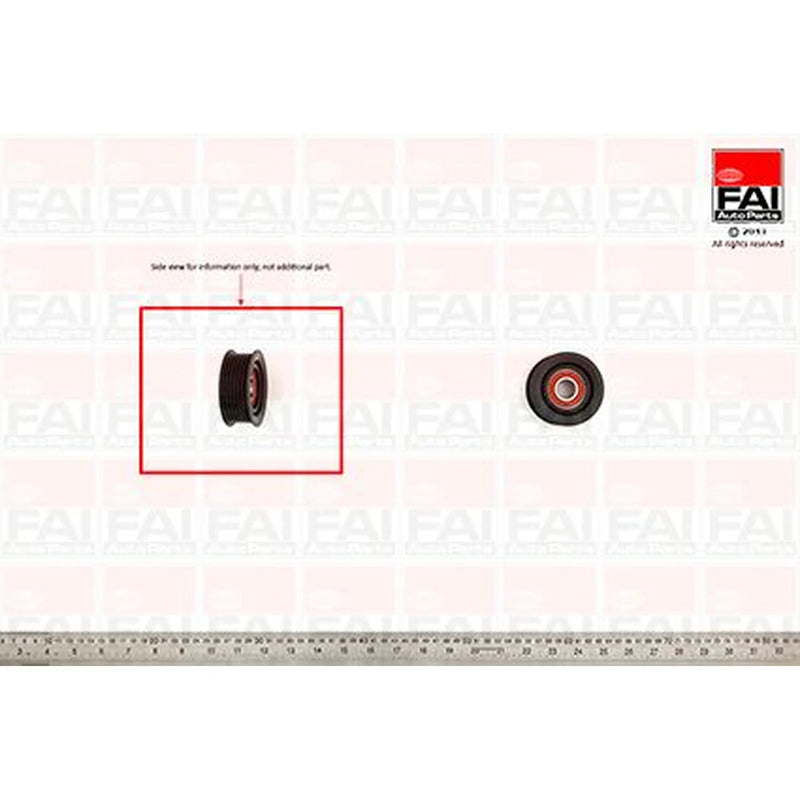 FAI V-Ribbed Belt Deflection/Guide Pulley T1032