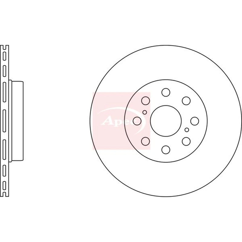 Apec 2 x Vented Rear Brake Discs DSK2365