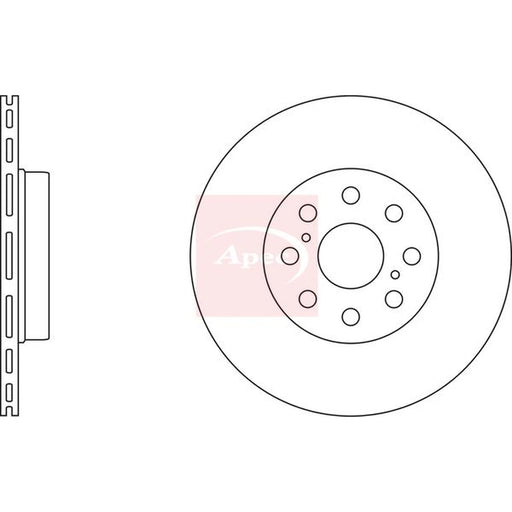 Apec 2 x Vented Rear Brake Discs DSK2365