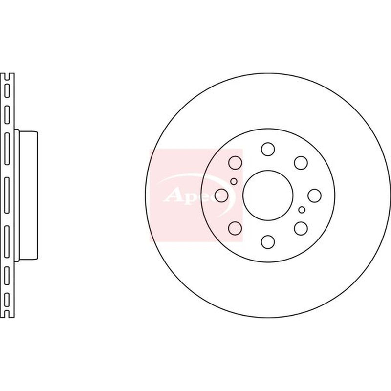 Apec 2 x Vented Rear Brake Discs DSK2365