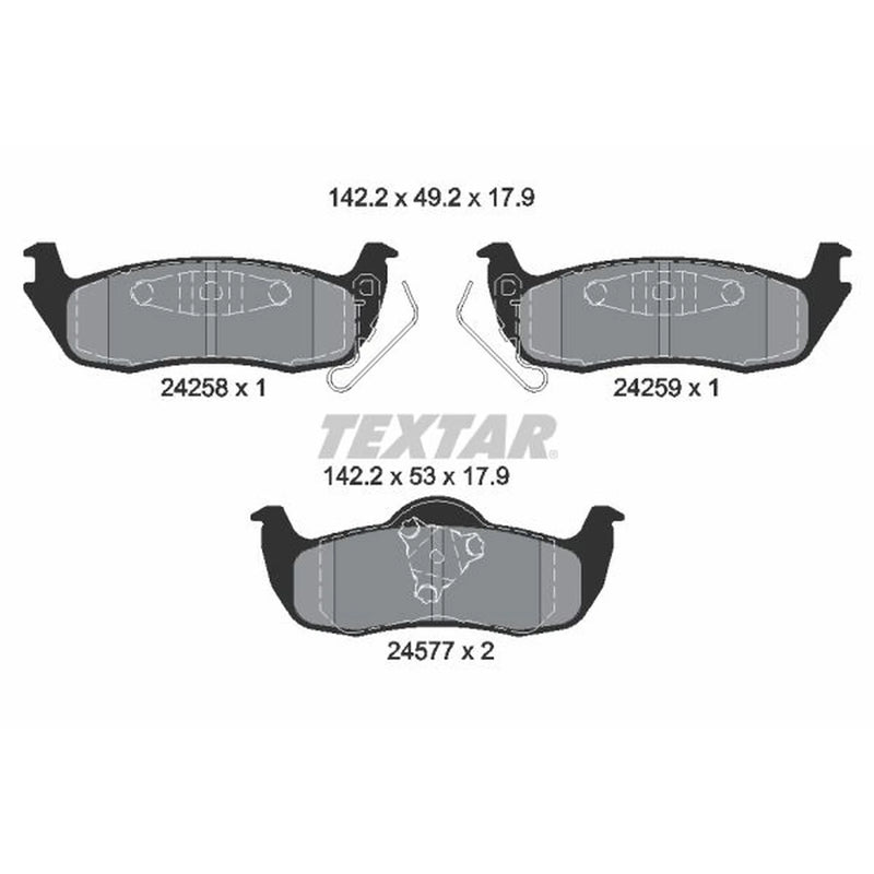Textar Rear Brake Pad Set 2425801