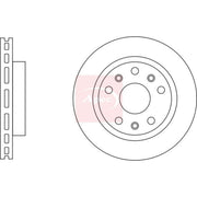 Apec 2 x Vented Front Brake Discs DSK3143