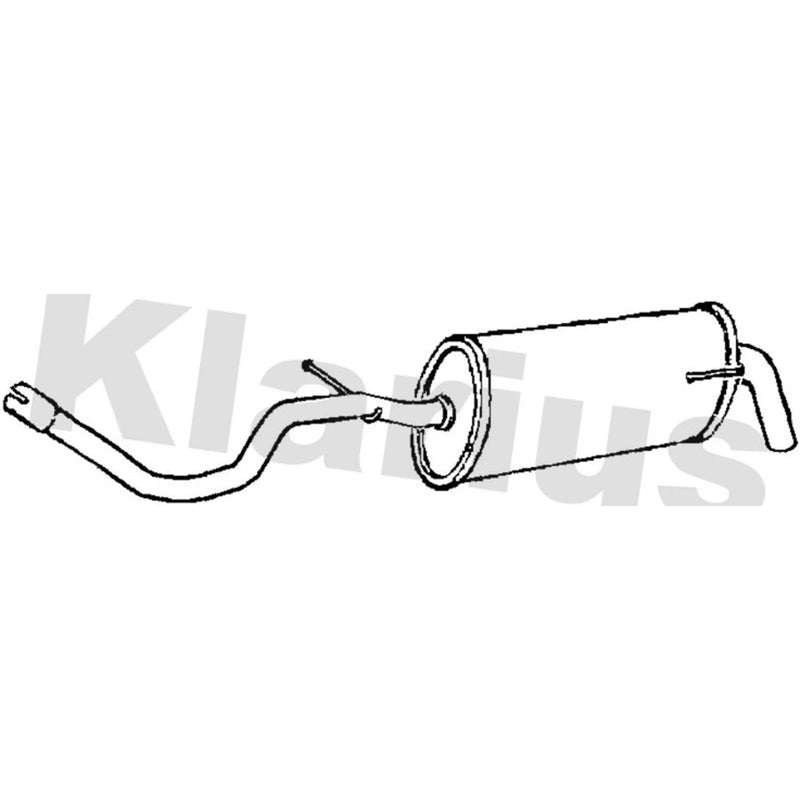 Klarius Box With Tail Pipe Rear VW529H