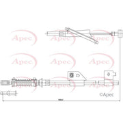 Apec Handbrake Cable Right Rear CAB1402
