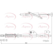 Apec Handbrake Cable Right Rear CAB1402