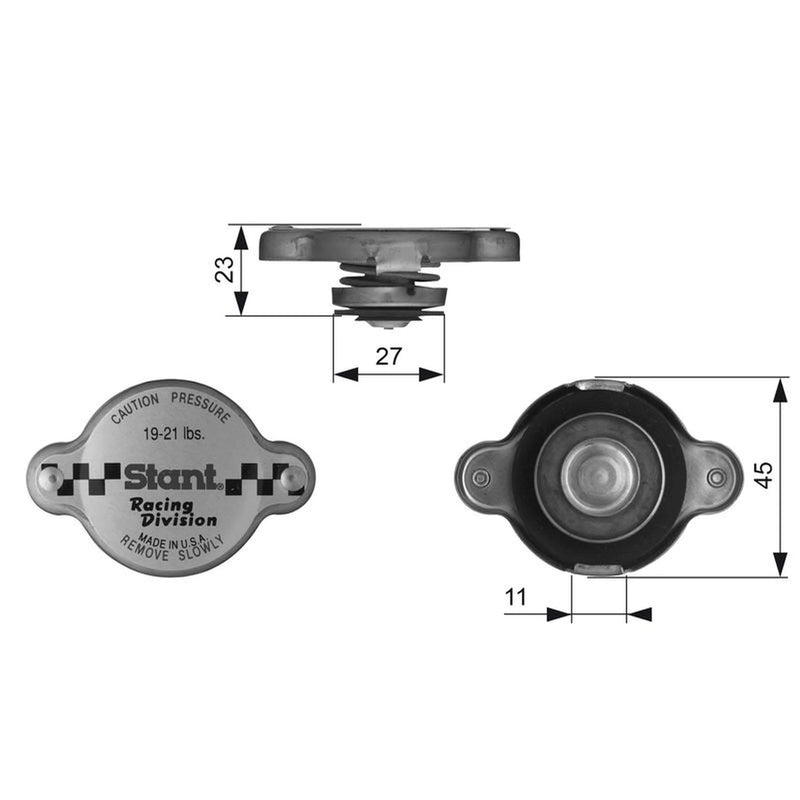 Gates Radiator Expansion Tank Cap bar RC10361