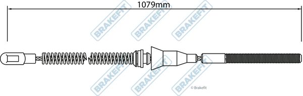 Apec Handbrake Cable Right Rear fits Vauxhall Combo 1994-2001 1.4