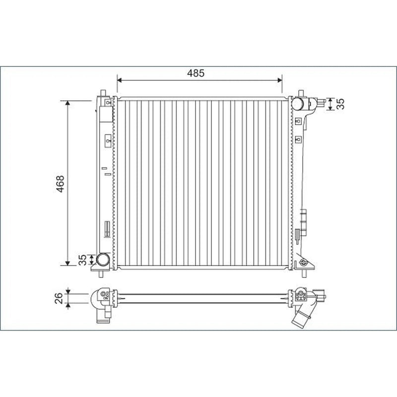 Valeo Engine Radiator 701140
