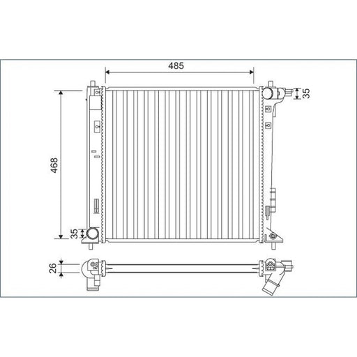 Valeo Engine Radiator 701140