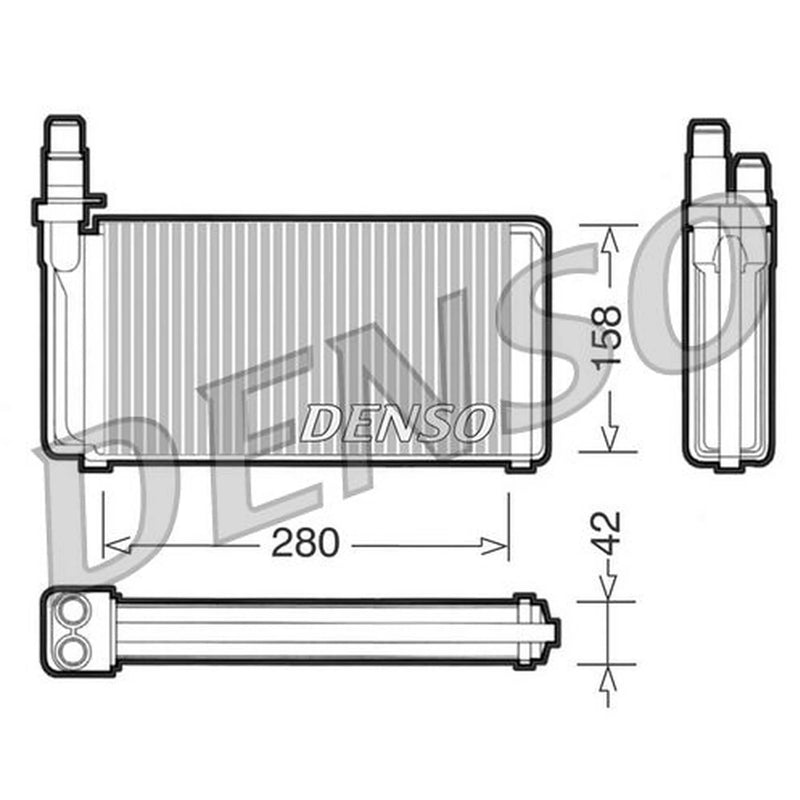 Denso Heater Matrix Core Heat Exchanger DRR09020