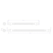 Juratek Brake Hydraulic Hose Line Rear Right JBH1515R