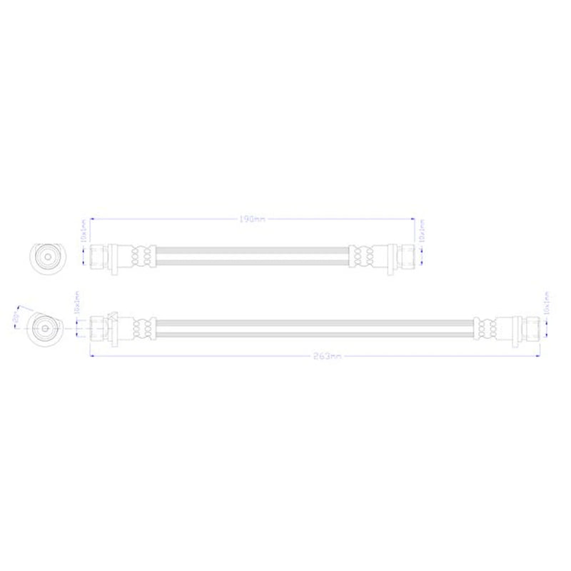 Juratek Brake Hydraulic Hose Line Rear Right JBH1515R