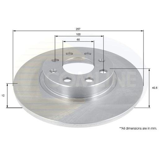 Comline 2 x Solid Front Brake Discs ADC1140