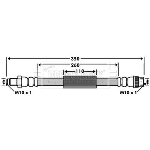 Borg & Beck Brake Hydraulic Hose Line Left BBH7512