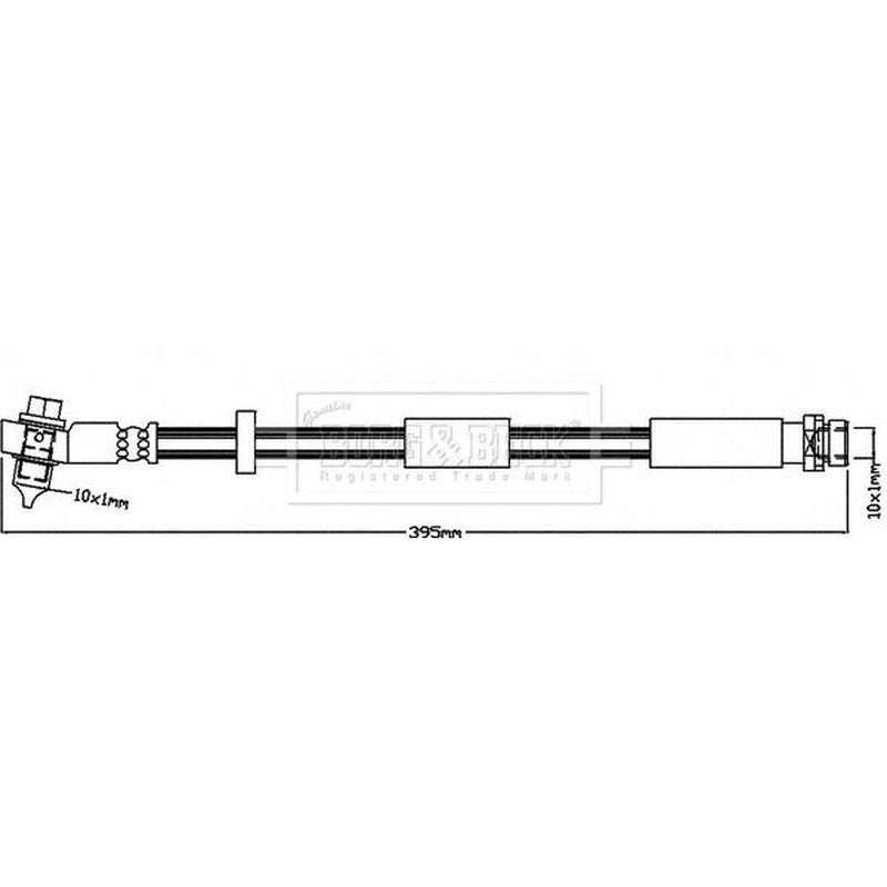 Borg & Beck Brake Hydraulic Hose Line Rear Left BBH8183
