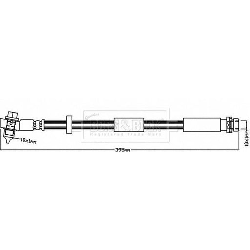 Borg & Beck Brake Hydraulic Hose Line Rear Left BBH8183