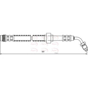 Apec Brake Hydraulic Hose Line Front Right HOS3672