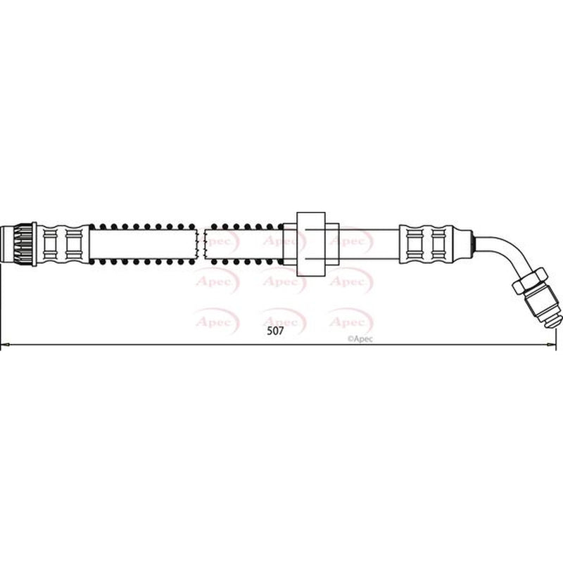 Apec Brake Hydraulic Hose Line Front Right HOS3672