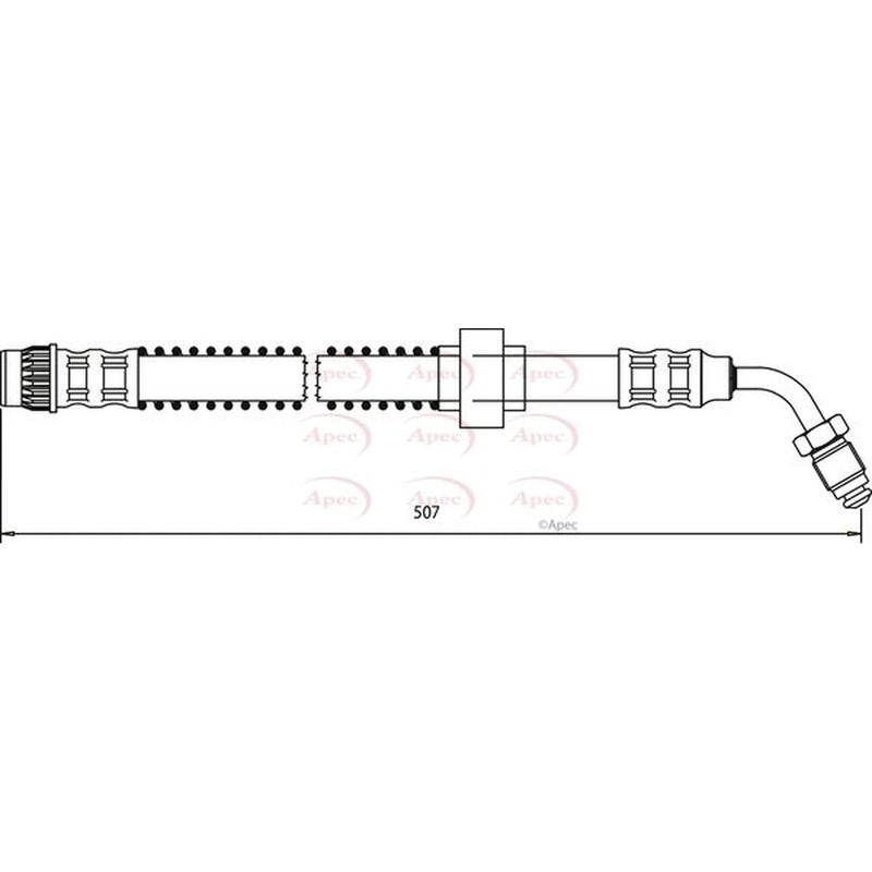 Apec Brake Hydraulic Hose Line Front Right HOS3672