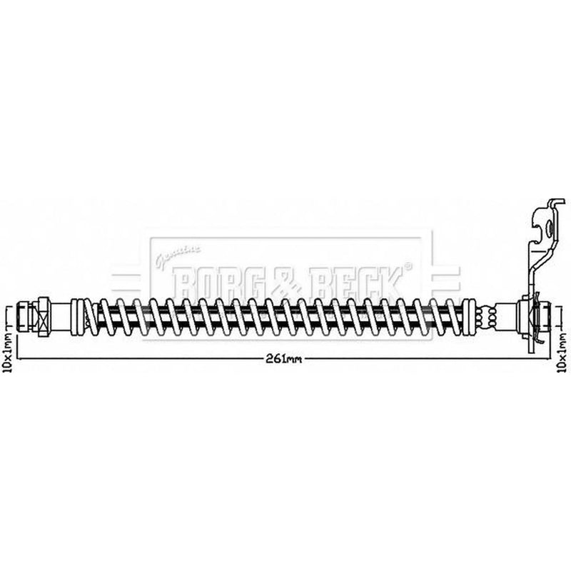 Borg & Beck Brake Hydraulic Hose Line Rear Right BBH8582