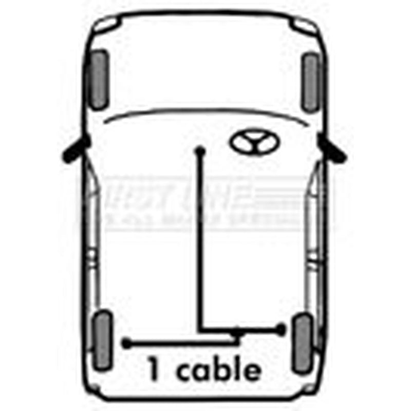 First Line Handbrake Cable Left Rear FKB1185