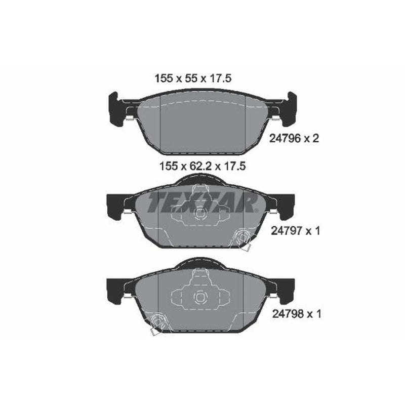 Textar Front Brake Pad Set 2479601