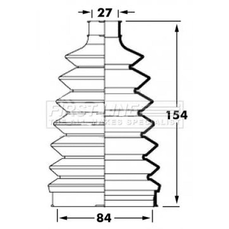 First Line Drive Shaft Bellow Kit Front Left Thermoplast FCB6019