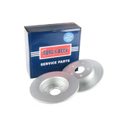 Borg & Beck 2 x Solid Rear Brake Discs BBD5210