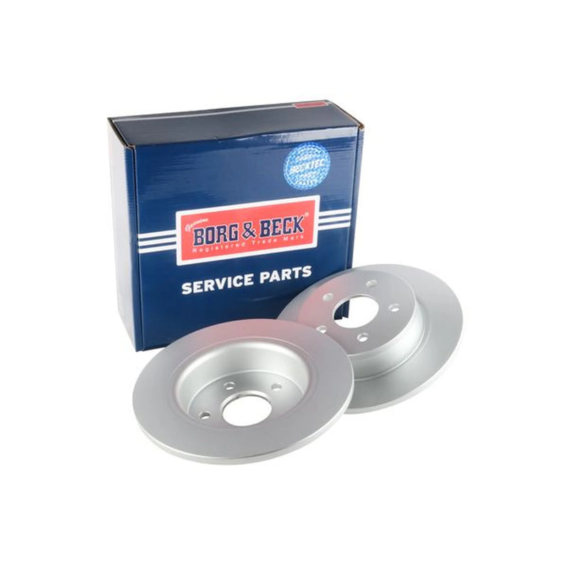 Borg & Beck 2 x Solid Rear Brake Discs BBD5210