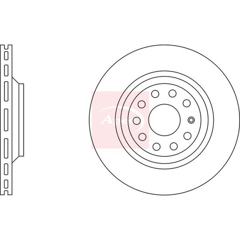 Apec 2 x Vented Rear Brake Discs DSK2460