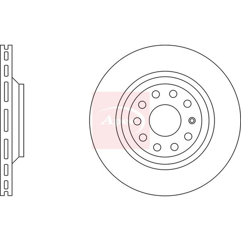 Apec 2 x Vented Rear Brake Discs DSK2460
