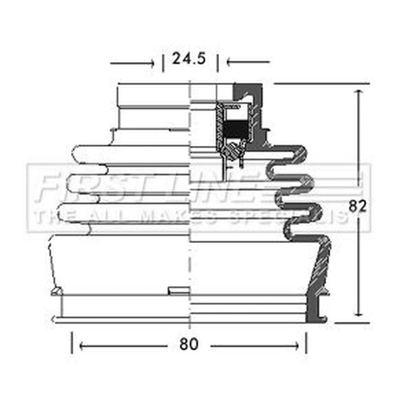 First Line Drive Shaft Bellow Kit Front Left FCB2768