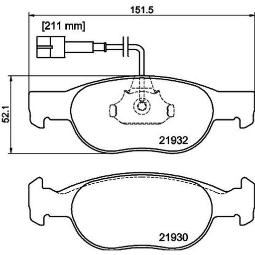 Mintex Front Brake Pad Set MDB1828