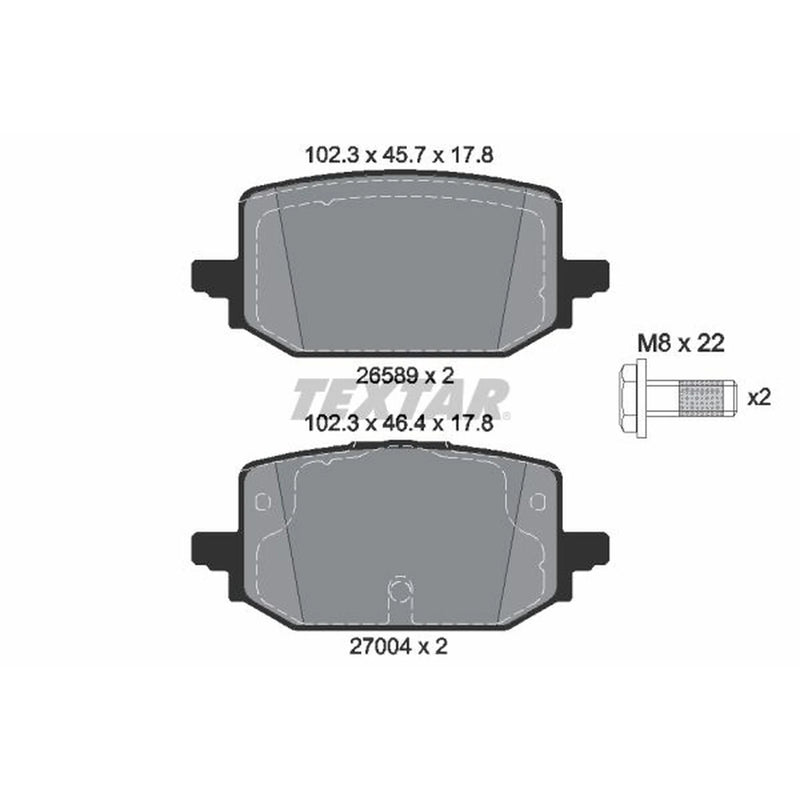 Textar Rear Brake Pad Set 2658904