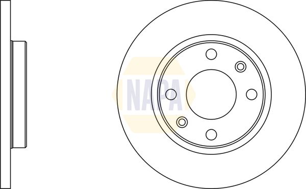 NAPA Front Solid & Rear Solid Brake Discs & Pads fits CITROËN PEUGEOT