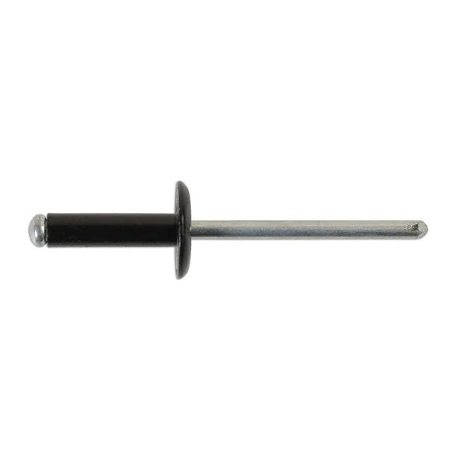 Connect Large Flange Black Rivets 4.8mm x 18mm 100pc - CPL