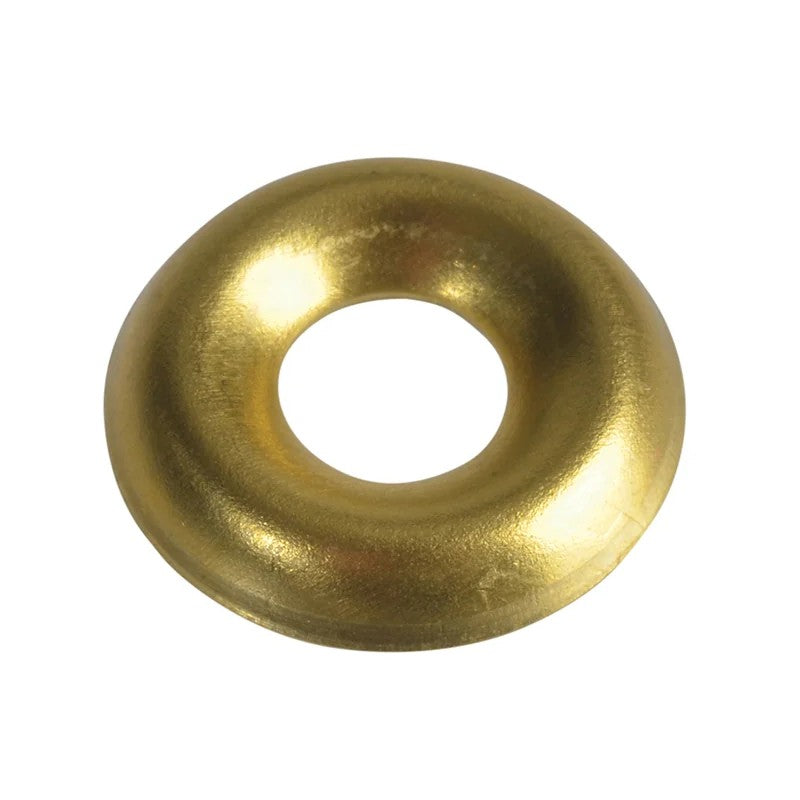 ForgeFix Screw Cup Washers Solid Brass Polished Bag 200 6-10