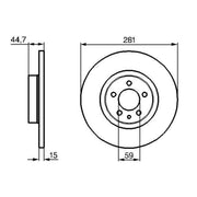 Bosch 2 x Solid Front Brake Discs 0 986 478 668