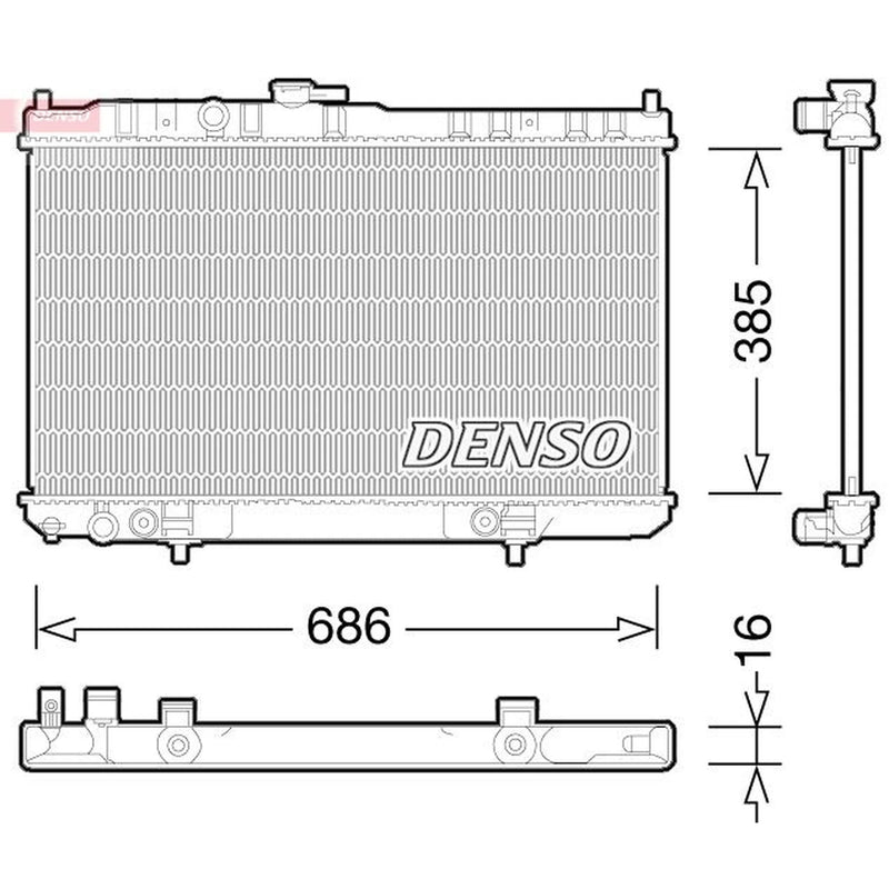 Denso Engine Radiator DRM46035