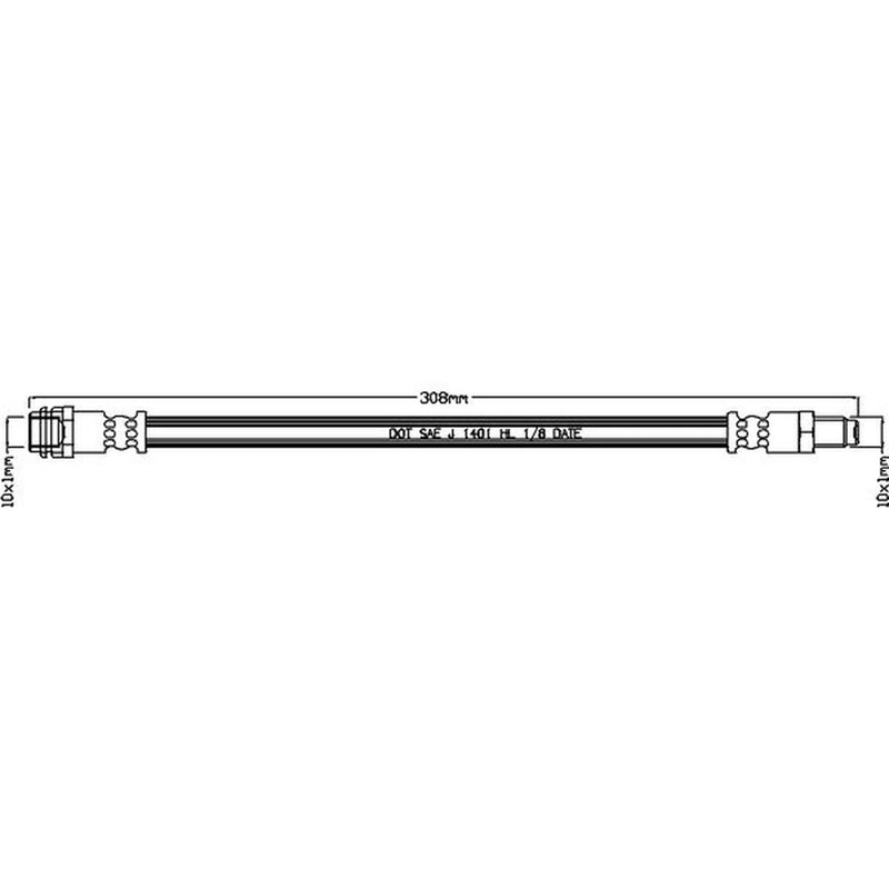 Abtex Brake Hydraulic Hose Line Rear ABH1167