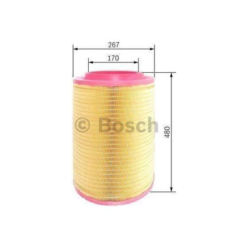 Genuine Bosch Cv Air Filter S0247 (Hgv) Fits Daf Cf 85.360 - 12.9 4X2 - 06- F026 Bosch  - Town Parts