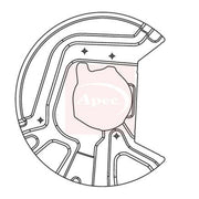 Apec Brake Disc Splash Guard Front Left ASG1071