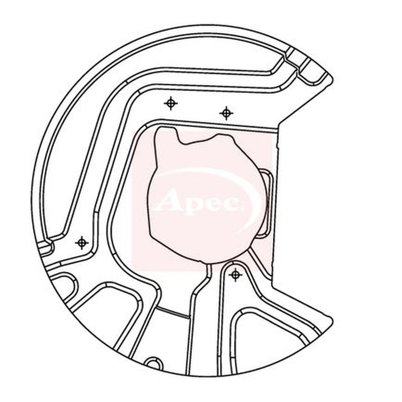 Apec Brake Disc Splash Guard Front Left ASG1071