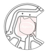 Apec Brake Disc Splash Guard Front Left ASG1071
