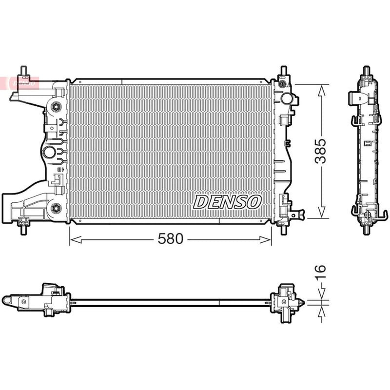 Denso Engine Radiator DRM15016