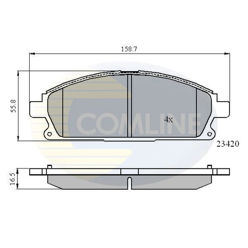 Comline 4 x Front Brake Pad Set CBP0591